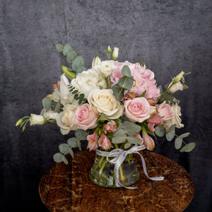 pastel flowers vase