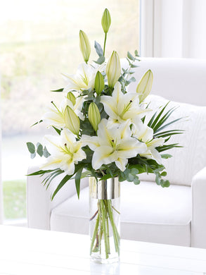 lilies in vase 